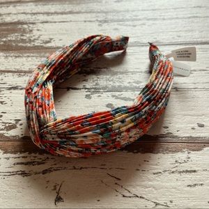 NWT Anthropologie Floral Pleated Headband